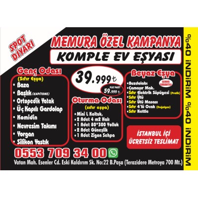 Komple Ev Eşyası