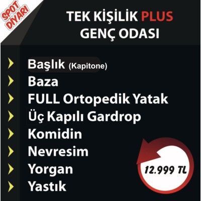 Tek Kişilik Plus Genç Odası
