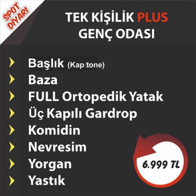 Tek Kişilik Plus Genç Odası